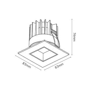 Keylight Alpha SQ technical drawing