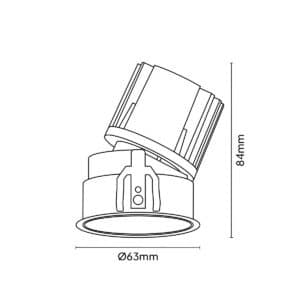 Keylight Bentli Mini Adjust technical drawing