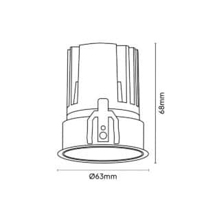 Keylight Bentli Mini Fixed technical drawing