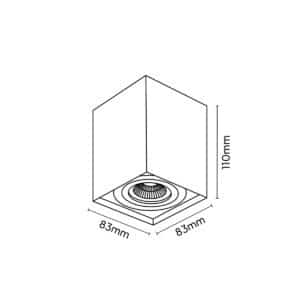 Keylight Buxx technical drawing