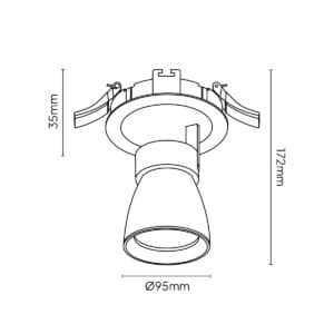 Keylight Calypso S technical drawing