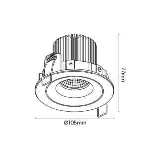 Keylight Cap technical drawing