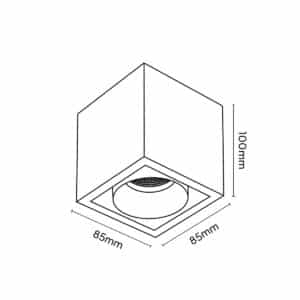 Keylight Cube R IP65 technical drawing