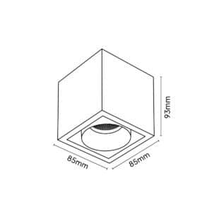 Keylight Cube R technical drawing