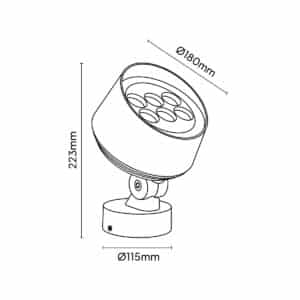 Keylight Flood D Maxi technical drawing
