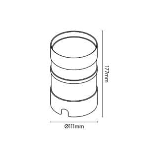 Keylight Floor 25 housing technical drawing