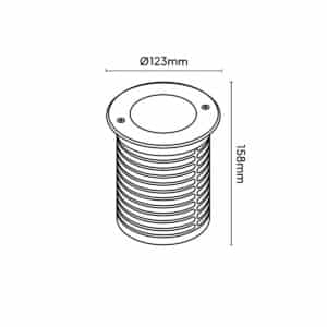 Keylight Floor 25 technical drawing