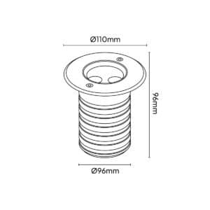Keylight Floor D Mini technical drawing