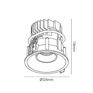Keylight Ghibli R Maxi technical drawing
