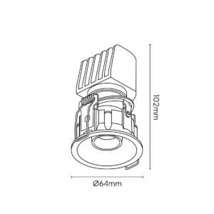 Keylight Ghibli R Mini technical drawing