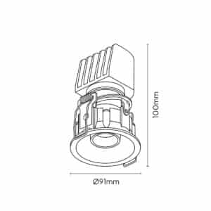 Keylight Ghibli R technical drawing