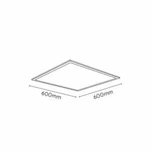 Keylight Insert Flat Platinum SQ technical drawing