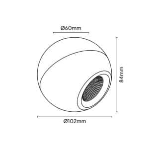 Keylight Luna technical drawing