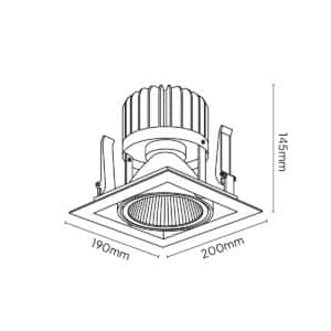 Keylight Luxx technical drawing