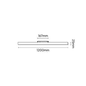 Keylight Magnet Linear 1200 technical drawing