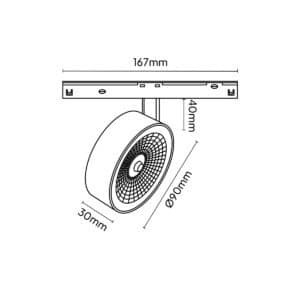 Keylight Magnet Puck technical drawing