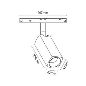 Keylight Magnet Qubic technical drawing