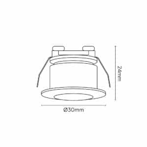 Keylight Mello technical drawing
