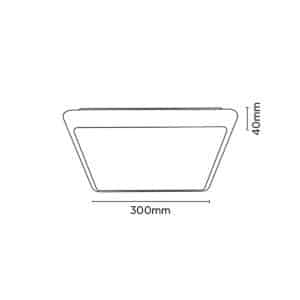 Keylight Meteor SQ technical drawing