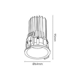 Keylight Mito R technical drawing