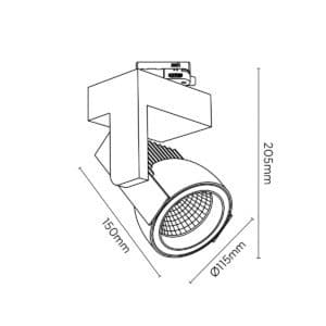 Keylight Mondi technical drawing