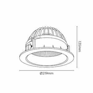 Keylight Moon technical drawing