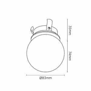 Keylight Mooney bulb technical drawing