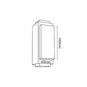 Keylight Murio UD technical drawing wall mounting box