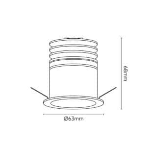 Keylight Myka technical drawing