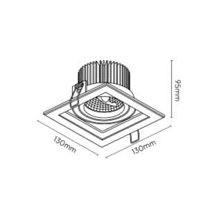 Keylight Nitro Midi technical drawing