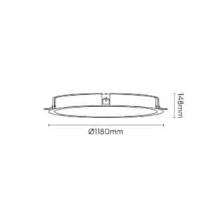 Keylight Orbit 115 R technical drawing