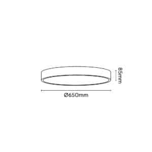 Keylight Orbit 65 technical drawing