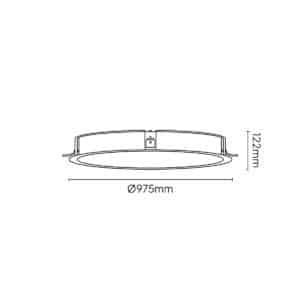 Keylight Orbit 90 R technical drawing