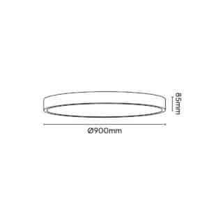 Keylight Orbit 90 technical drawing