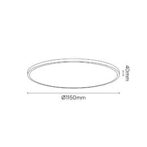 Keylight Orbit Flat 120 technical drawing