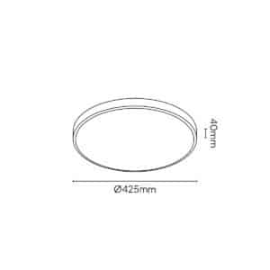 Keylight Orbit Flat 40 technical drawing