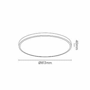 Keylight Orbit Flat 80 technical drawing
