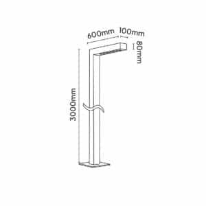 Keylight Piazza Maxi 3000 technical drawing