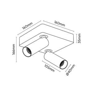 Keylight Pino Click 2 technical drawing