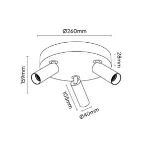 Keylight Pino Click 3 technical drawing