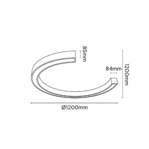 Keylight Profile C 75 technical drawing