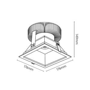 Keylight Quad technical drawing