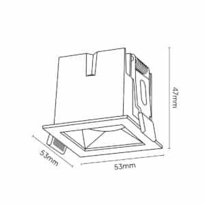 Keylight Quadri technical drawing