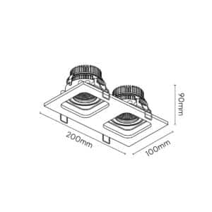 Keylight Quasar 2 technical drawing