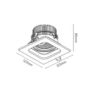 Keylight Quasar Midi technical drawing