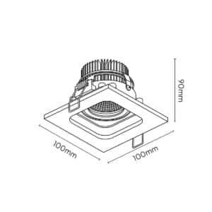 Keylight Quasar technical drawing