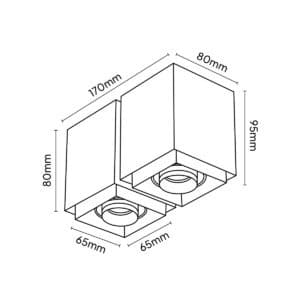 Keylight Qubic S 2 technical drawing