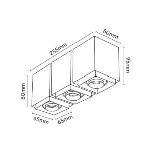 Keylight Qubic S 3 technical drawing
