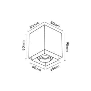 Keylight Qubic S technical drawing