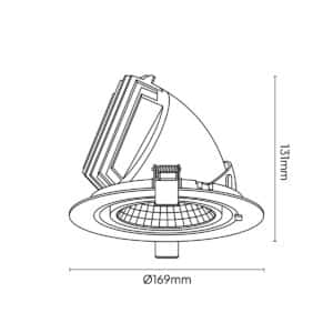 Keylight Roled technical drawing